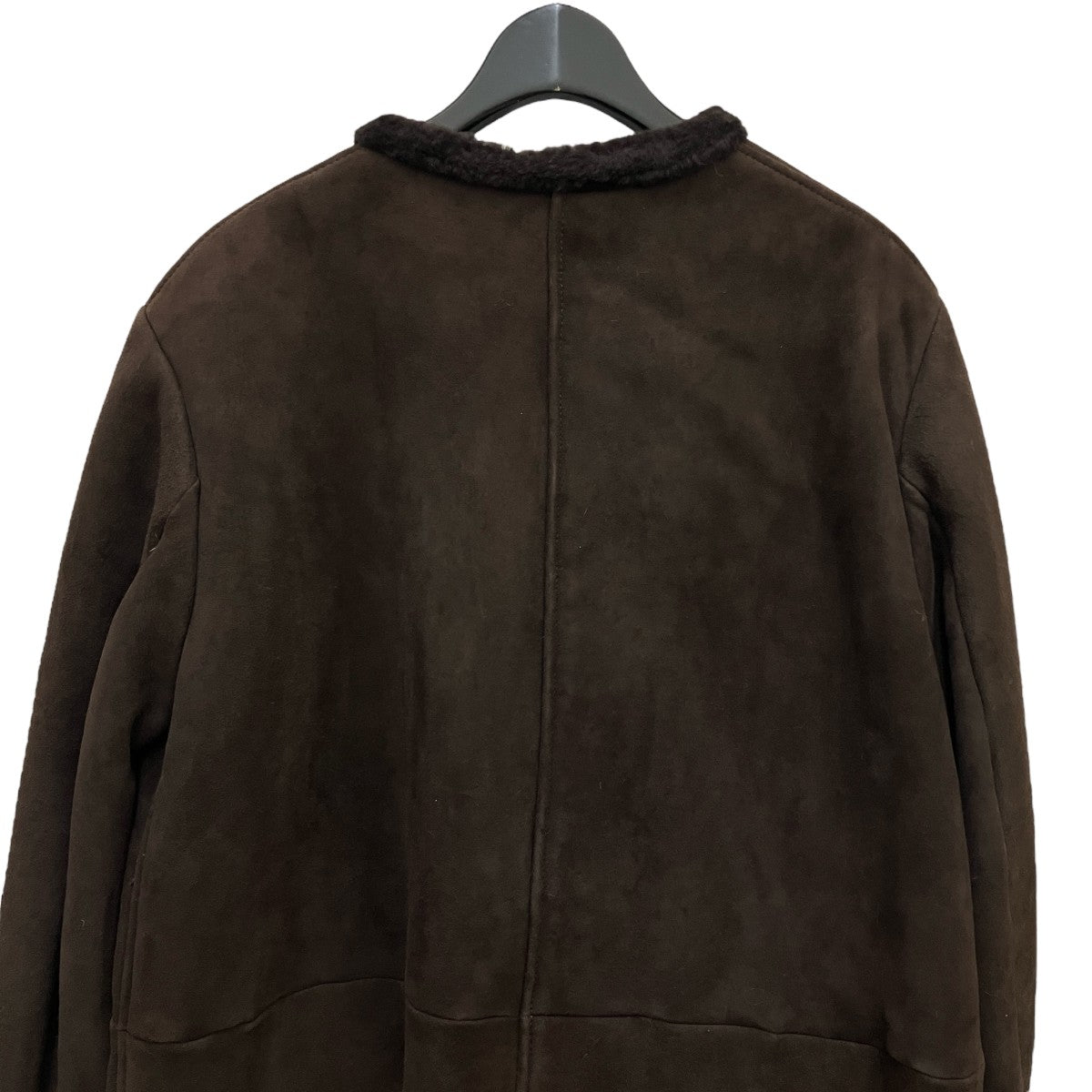JIL SANDER ダークブラウン 本革　ムートンコート JIL SANDER/ジルサンダー】 ムートンコート ハーフコート レザー
