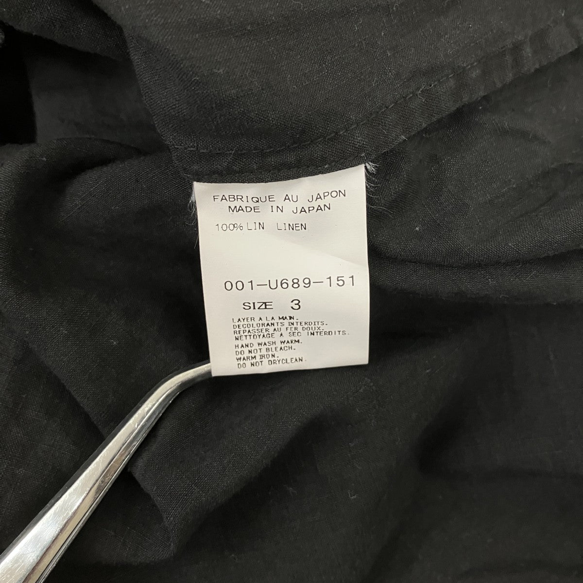 ARTS＆SCIENCE リネン半袖シャツ001-U689-151 古着・中古-4枚目のアイテム画像