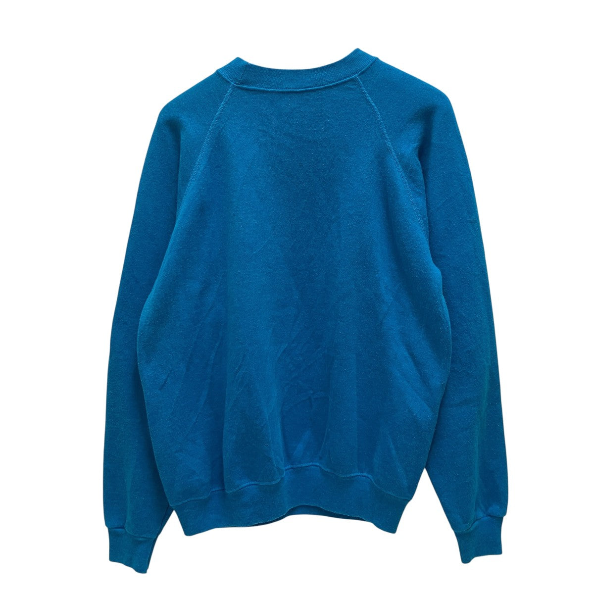 古着 80年代 ヘインズ ワンカラー ラグラン スウェット ブルー US製 Hanes(ヘインズ) 80-90's Vintageクルーネックスウェット