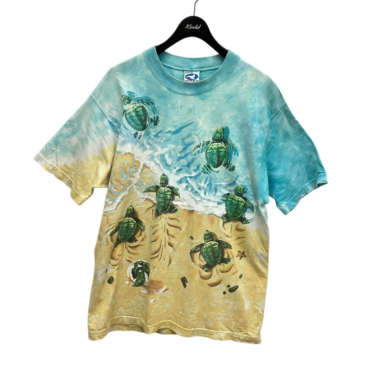 LIQUID BLUE 90’ｓ Vintageカメ柄Tシャツ 古着・中古-1枚目のアイテム画像