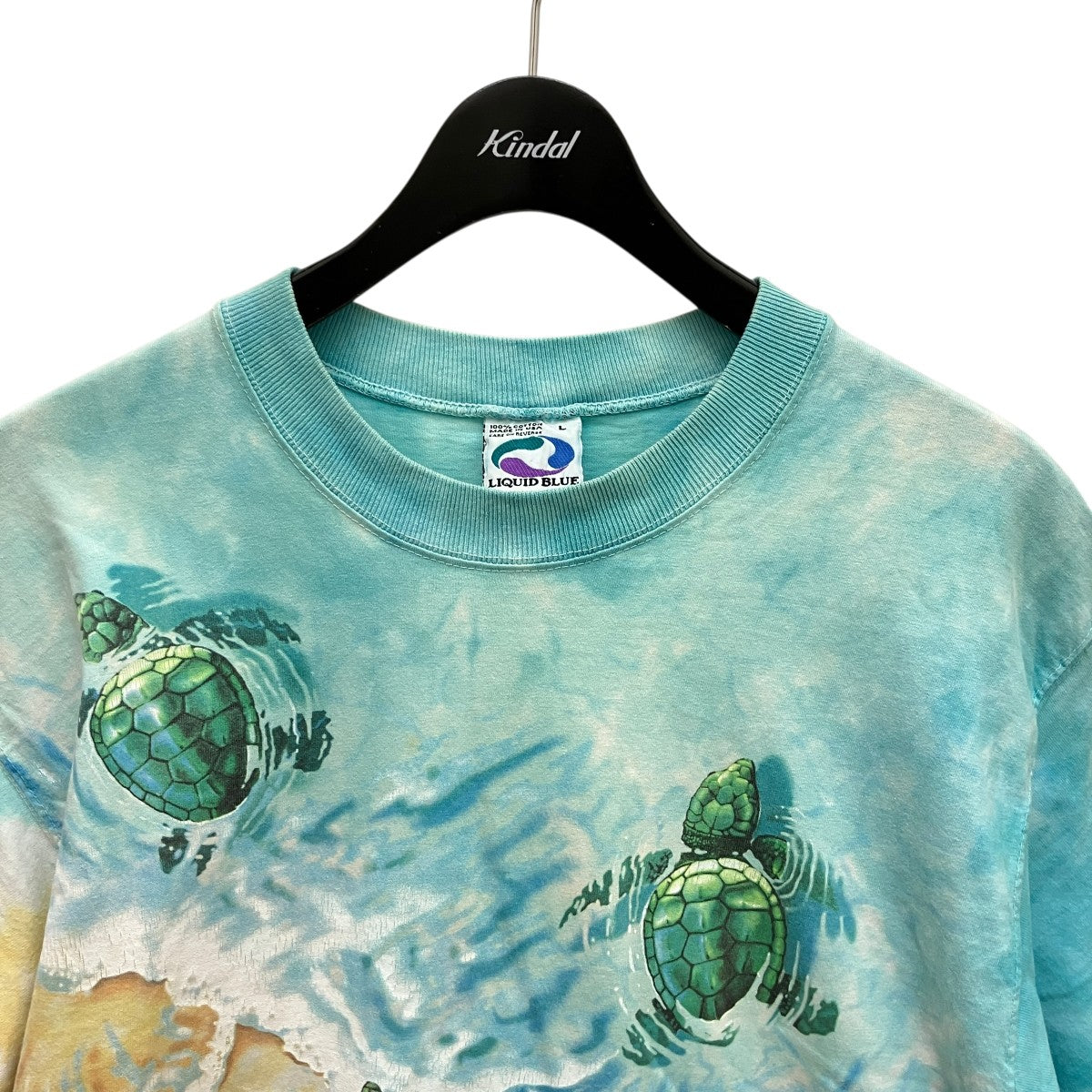 LIQUID BLUE 90’ｓ Vintageカメ柄Tシャツ 古着・中古-2枚目のアイテム画像