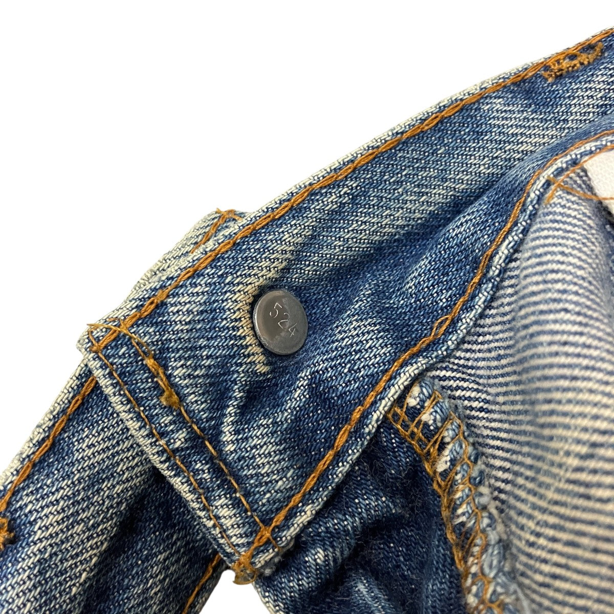 LEVI'S(リーバイス) ボタン裏524 赤耳 内股シングル 黒カン 80