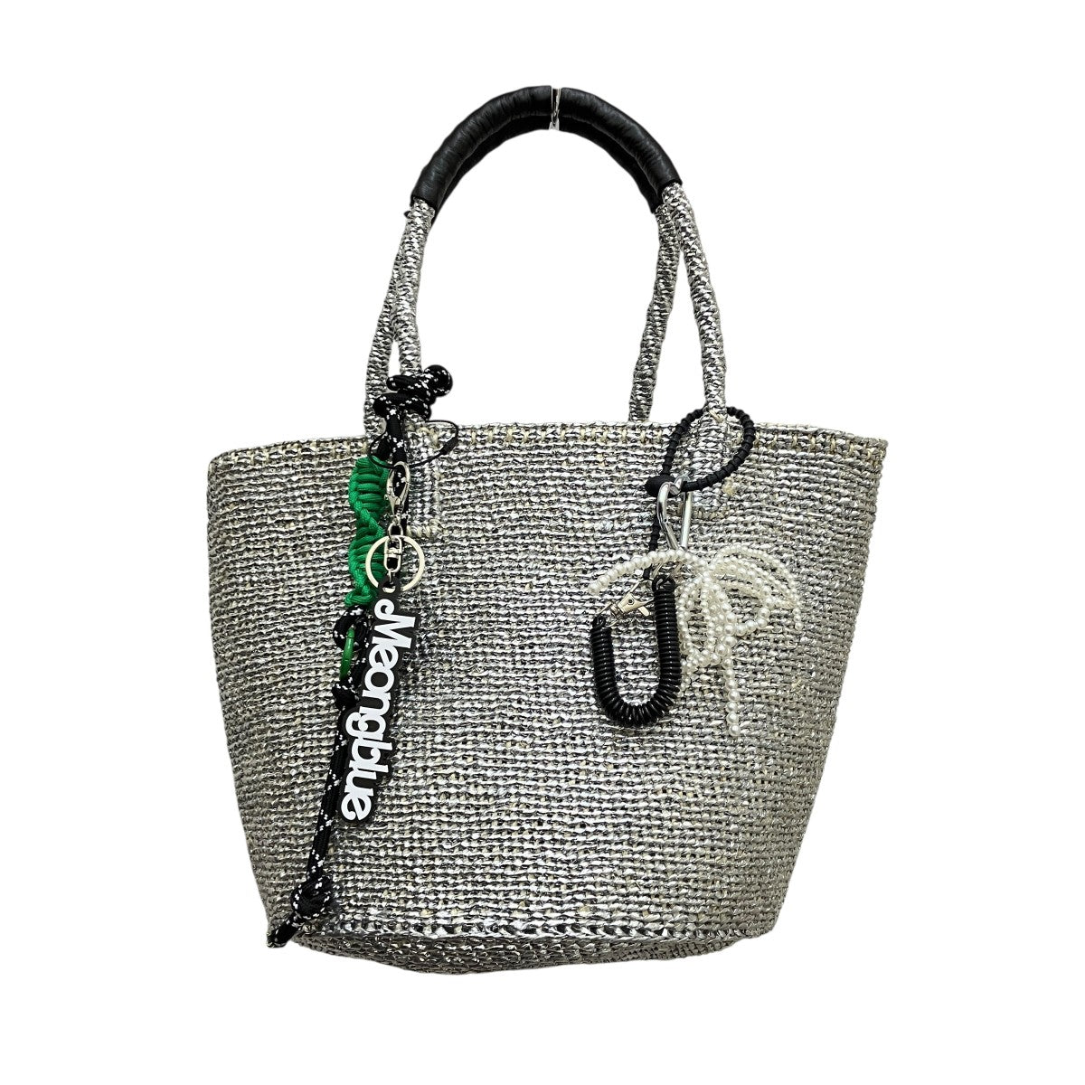 meongblue(メオンブルー) チャーム付きかごバッグ シルバー｜【公式