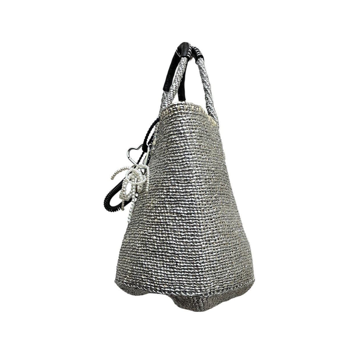 meongblue(メオンブルー) チャーム付きかごバッグ シルバー｜【公式