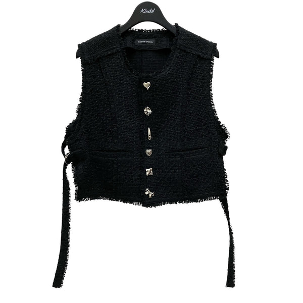MAISON SPECIAL(メゾンスペシャル) Tweed Fringe Vestツイードベスト