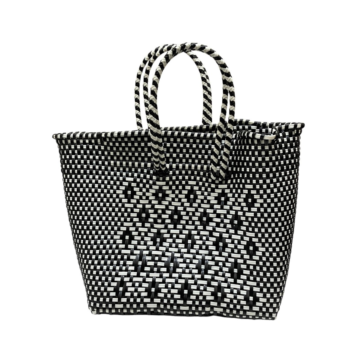 letra(レトラ) MERCADO BAGカゴバッグ ホワイト×ブラック｜【公式