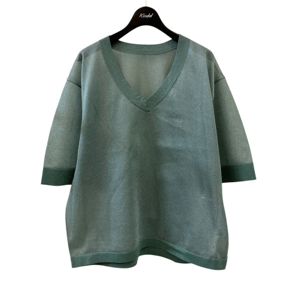 CLANE(クラネ) SHEER VNECK KNIT TOPS半袖ニット16106-2152 16106-2152