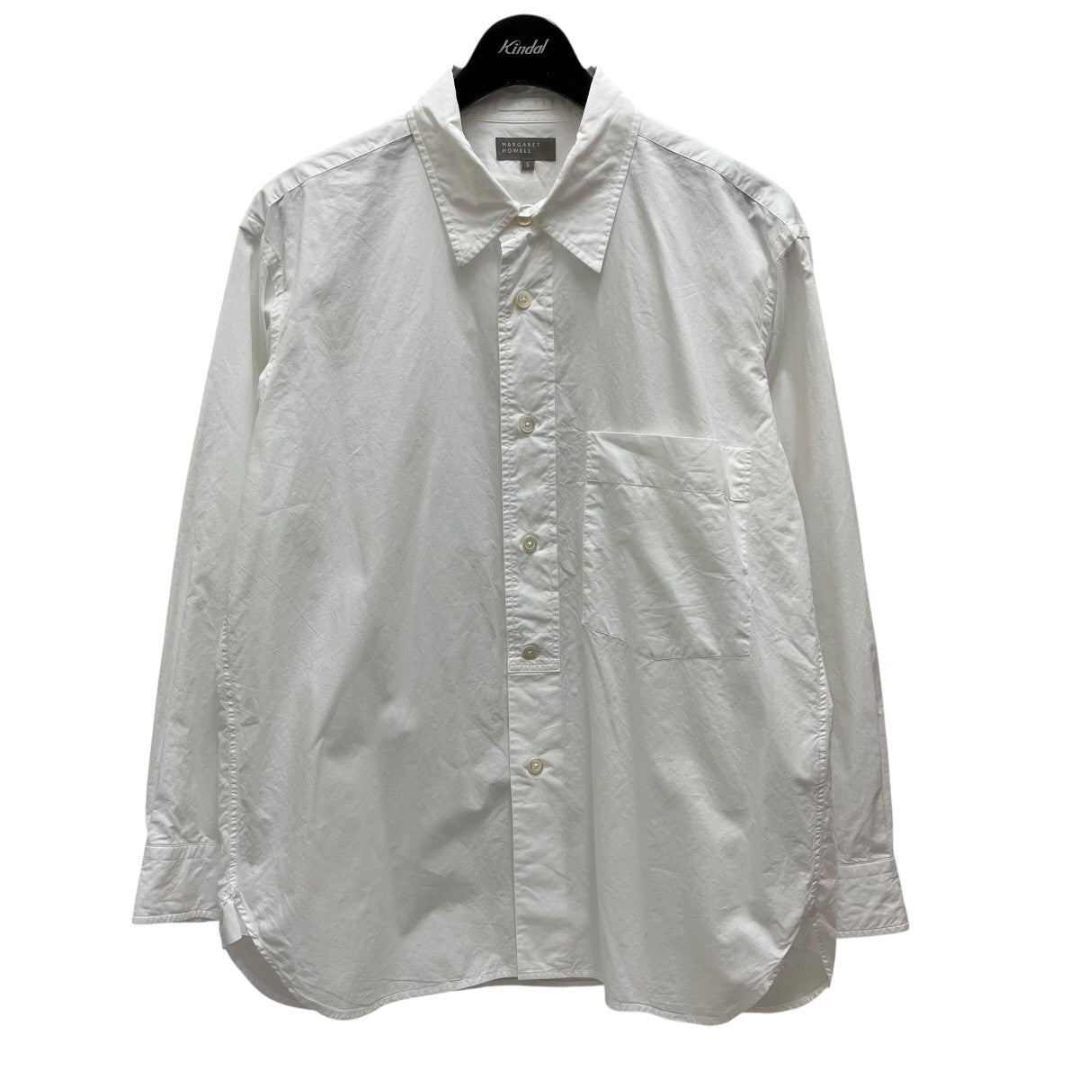 【極美品】マーガレットハウエル コットン レギュラーカラー シャツ ネイビー M MARGARET HOWELL - MARGARET HOWELL / マーガレットハウエル