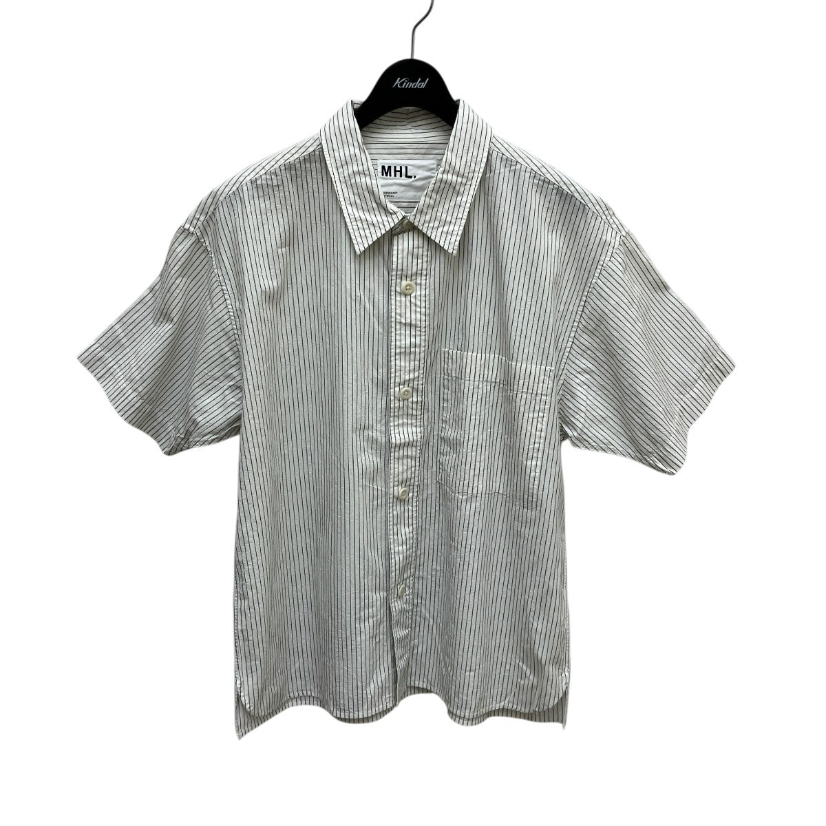 MHL ツイスト コットン ストライプ ショートスリーブ シャツ半袖シャツ596-4150524 古着・中古-1枚目のアイテム画像