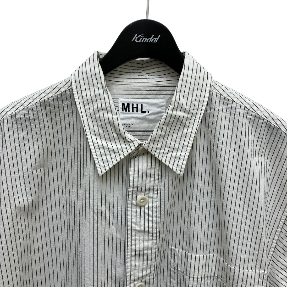 MHL ツイスト コットン ストライプ ショートスリーブ シャツ半袖シャツ596-4150524 古着・中古-2枚目のアイテム画像
