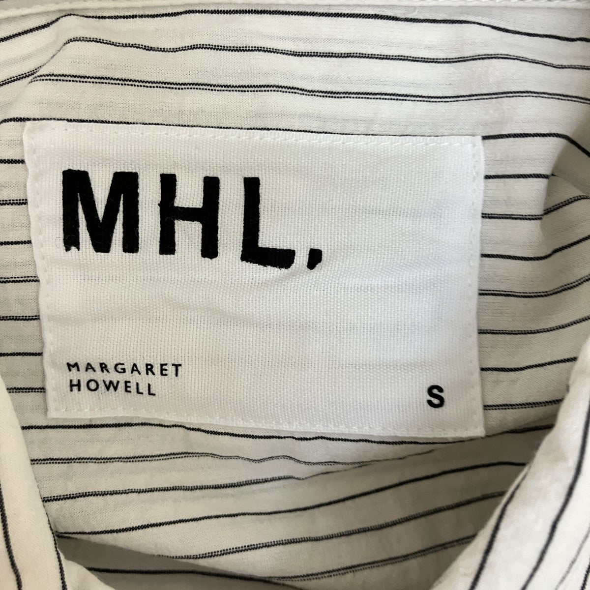 MHL ツイスト コットン ストライプ ショートスリーブ シャツ半袖シャツ596-4150524 古着・中古-5枚目のアイテム画像