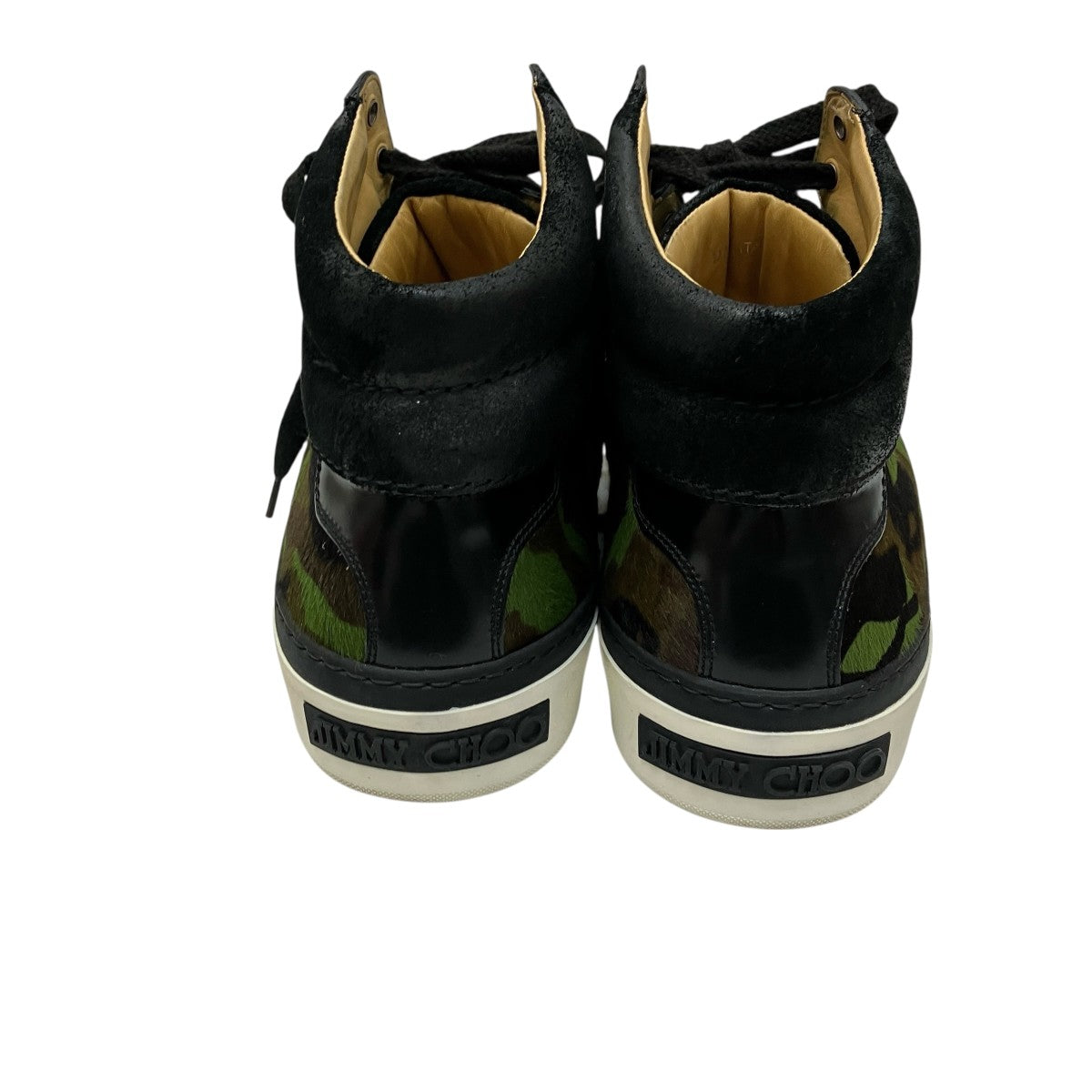 JIMMY CHOO(ジミーチュウ) カモフラ柄ハラコスニーカー ブラック