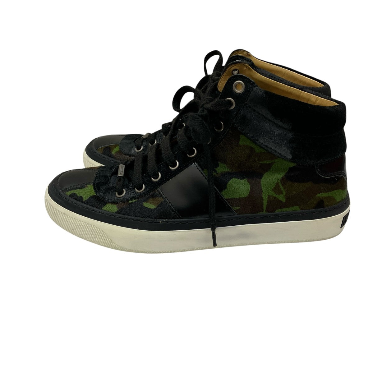 JIMMY CHOO カモフラ柄ハラコスニーカー 古着・中古-3枚目のアイテム画像