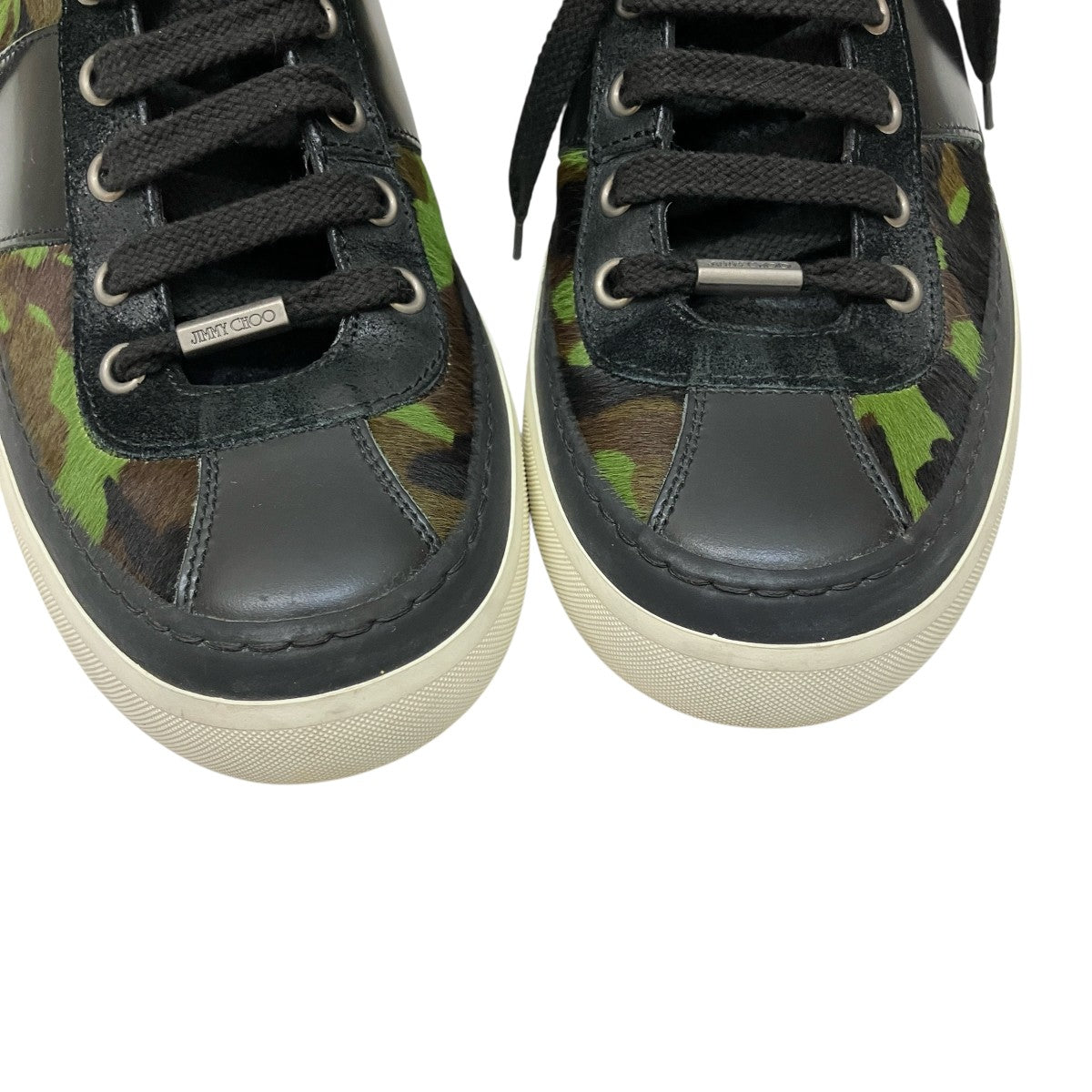 JIMMY CHOO(ジミーチュウ) カモフラ柄ハラコスニーカー ブラック