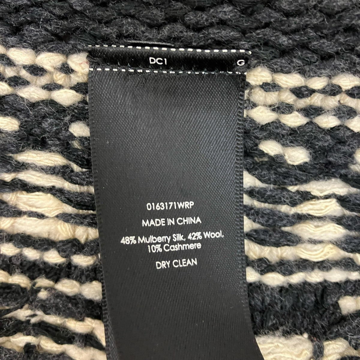 RRL(ダブルアールエル) カシミヤ混ハンドニットネイティブ柄ポンチョ