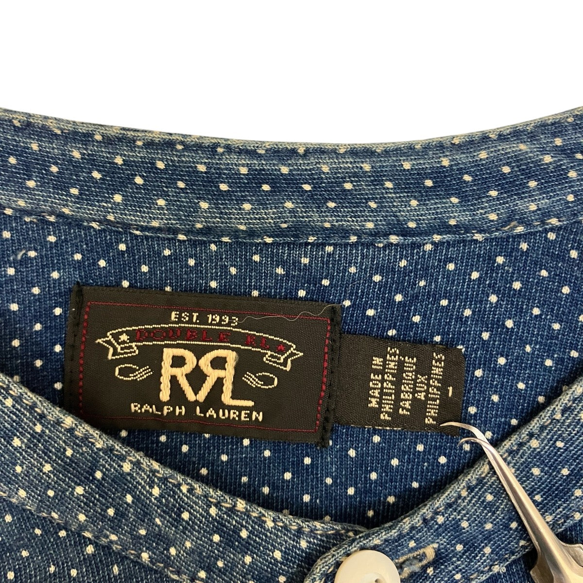 RRL(ダブルアールエル) ドット柄長袖シャツ282713715001 282713715001