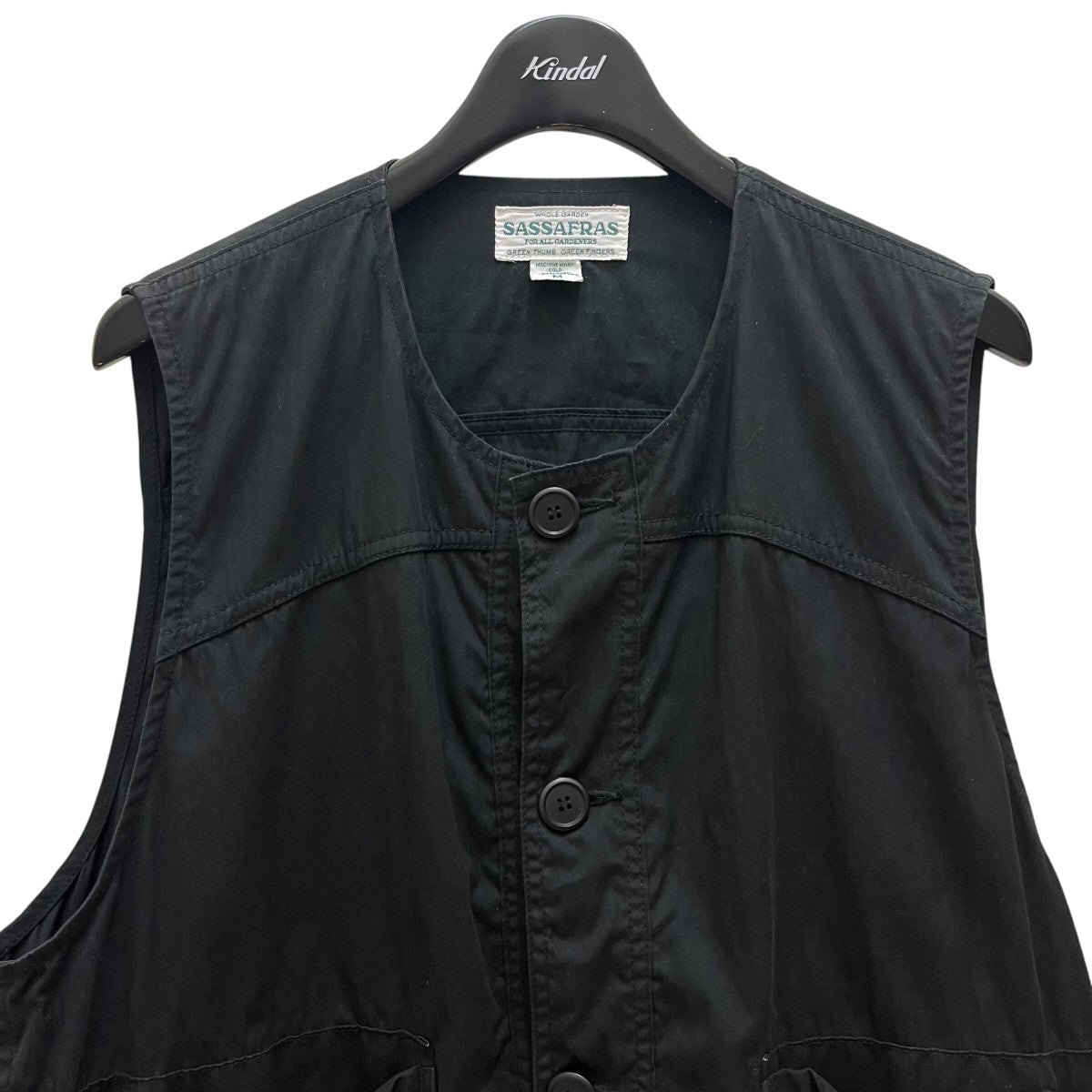 STONE  ブラック ベスト MEN ライトウェイトニットベスト ブラック