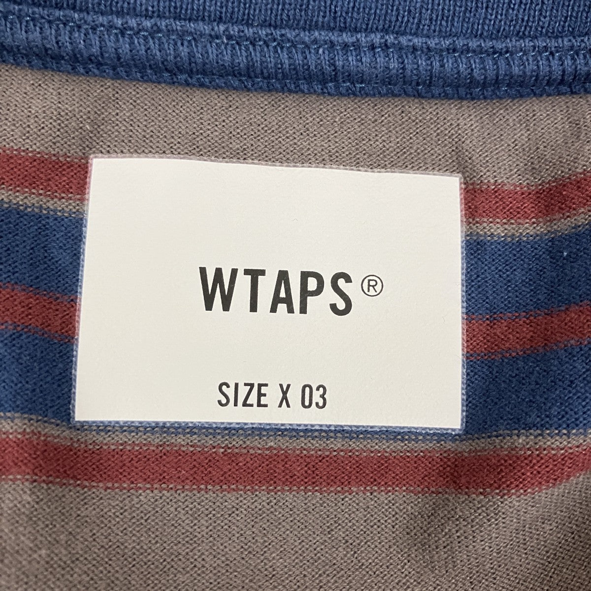 WTAPS ボーダーTシャツ232ATDT-CSM08 古着・中古-4枚目のアイテム画像