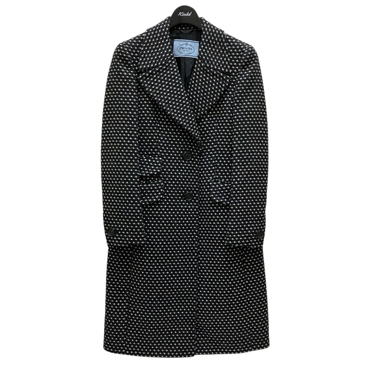 PRADA(プラダ) ニットつけ襟カシミヤロングコートP679OL P679OL グレー