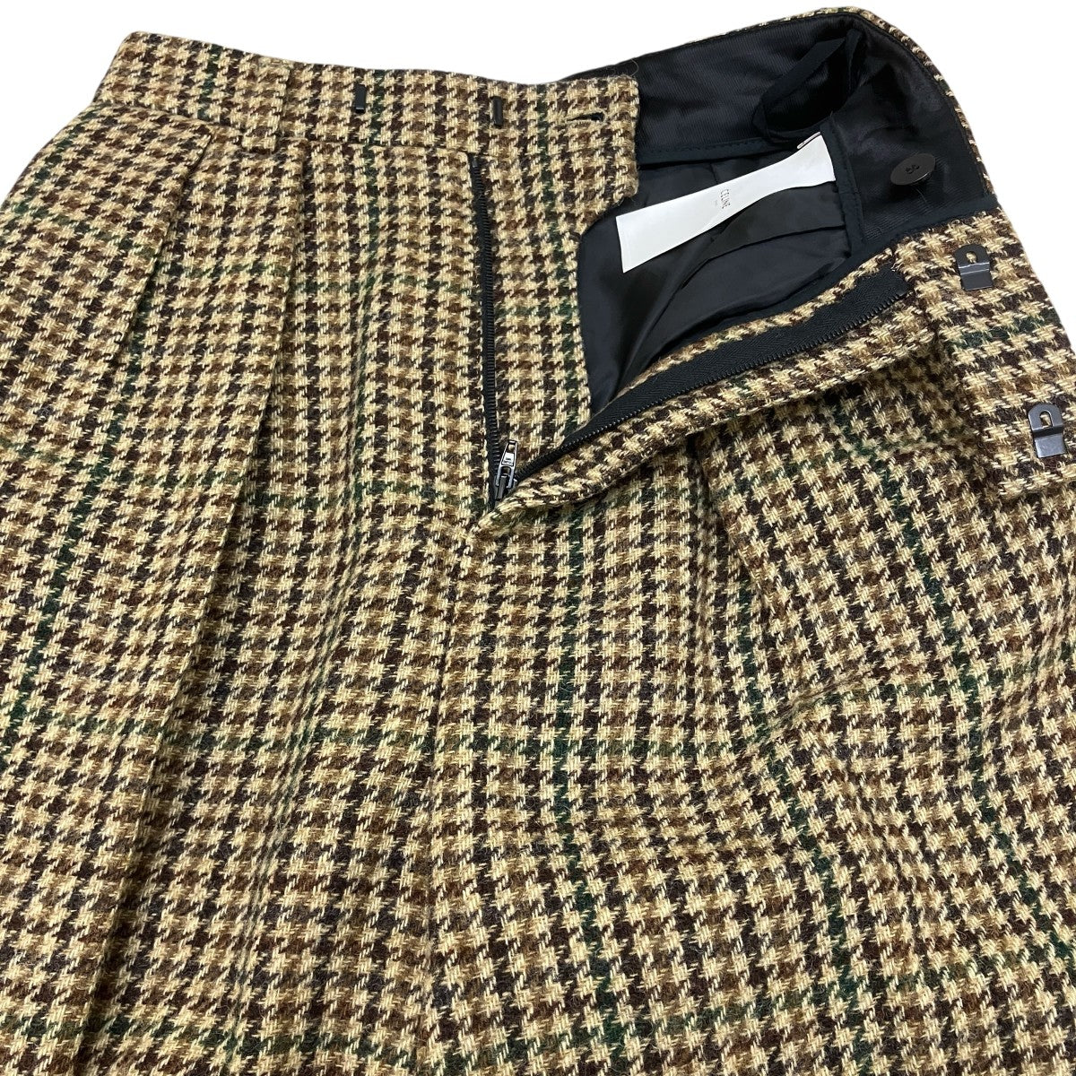 CELINE ガンクラブチェックツイードパンツ2P240223F 古着・中古-3枚目のアイテム画像