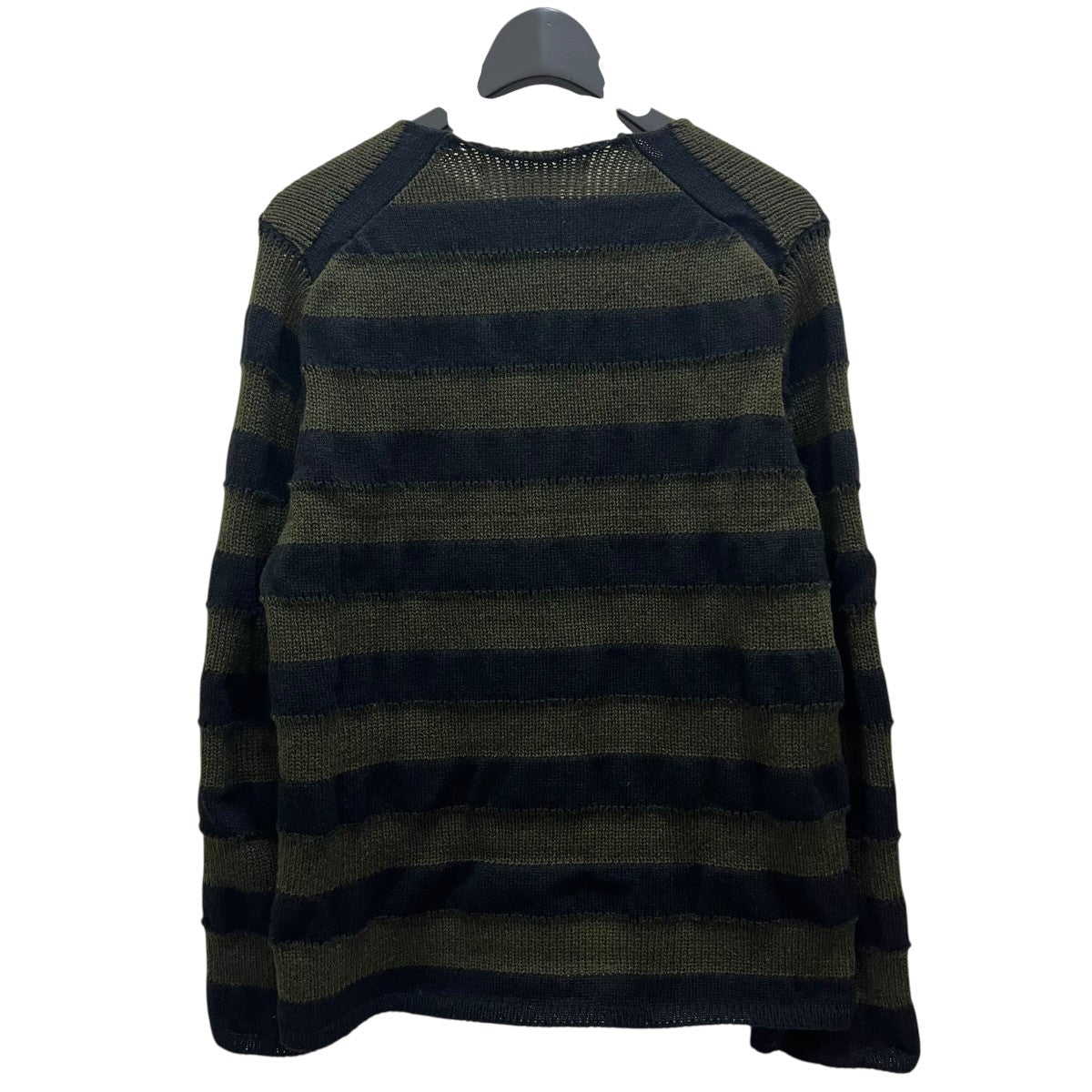 希少　コムデギャルソン AD2009 ラメ入りボーダーバックボタンニット　薄手 希少 コムデギャルソン AD2009 ラメ入りボーダーバックボタン