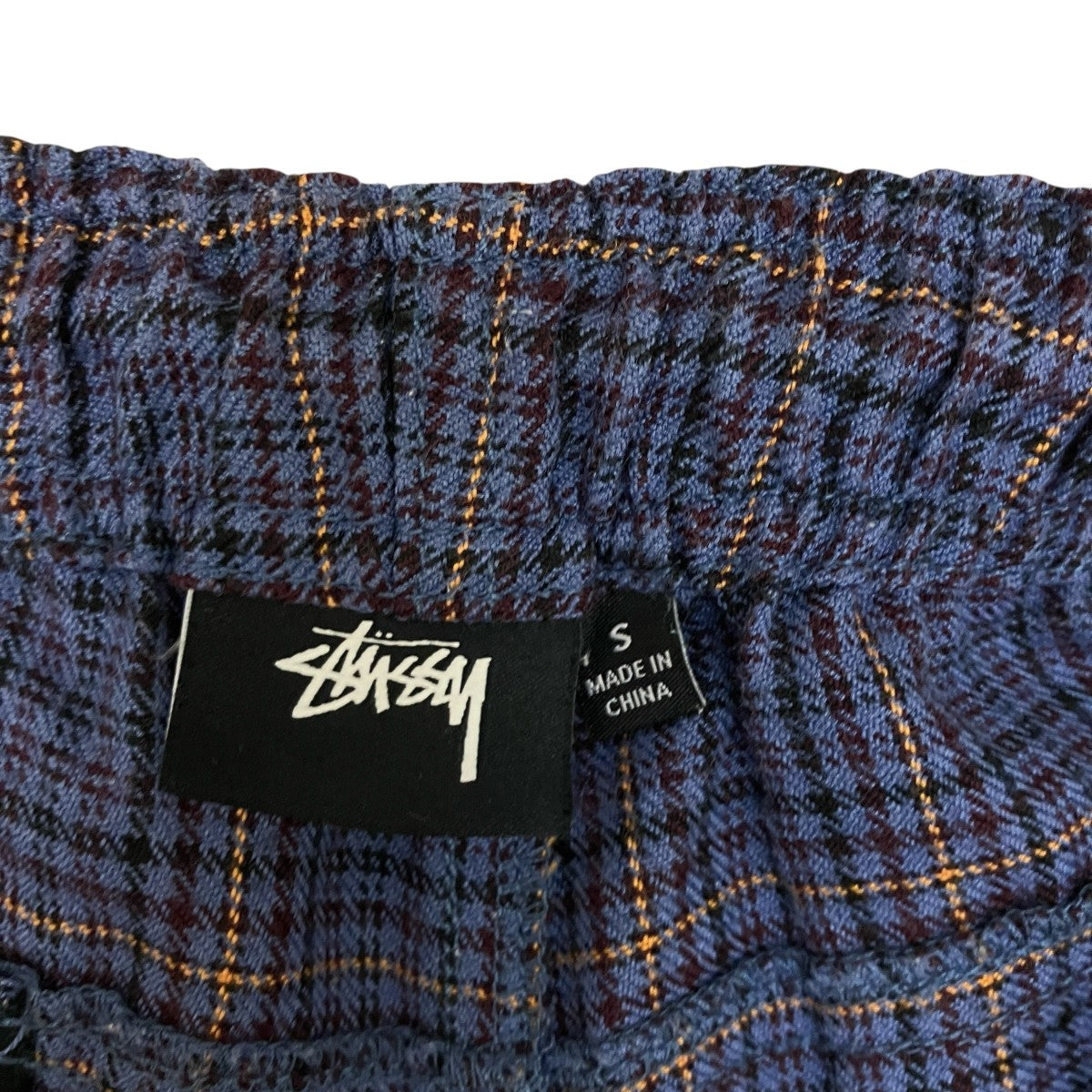 stussy チェックパンツ メンズ ネイビー×ブラック 30サイズ stussy(ステューシー) チェックパンツ ネイビー サイズ S