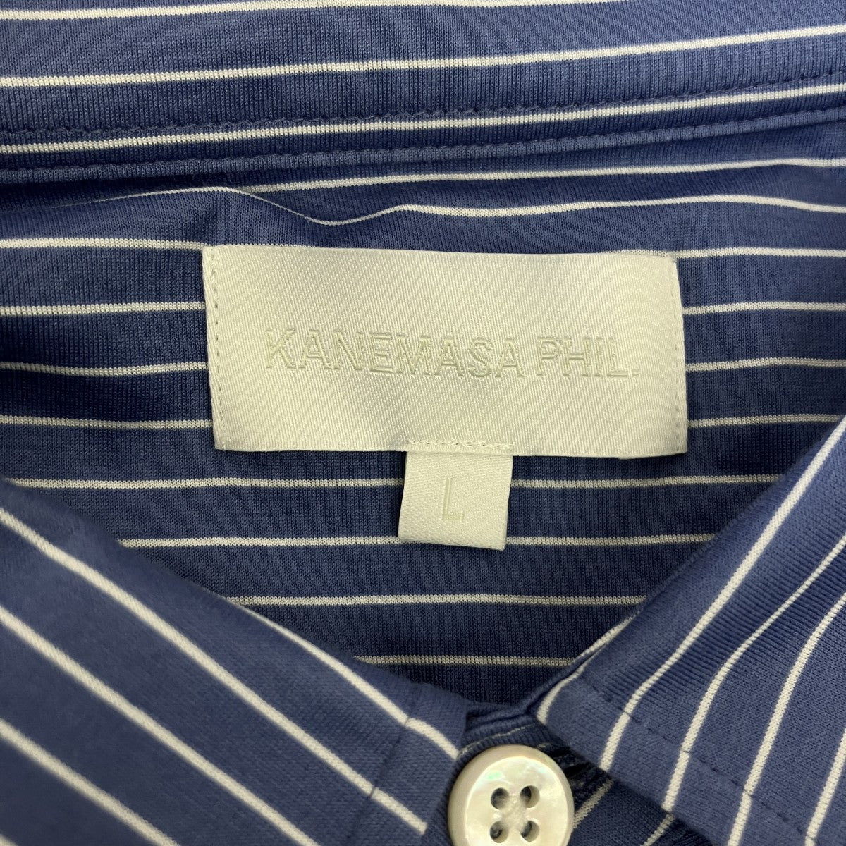 KANEMASA PHIL． ストライプ半袖シャツ 古着・中古-4枚目のアイテム画像