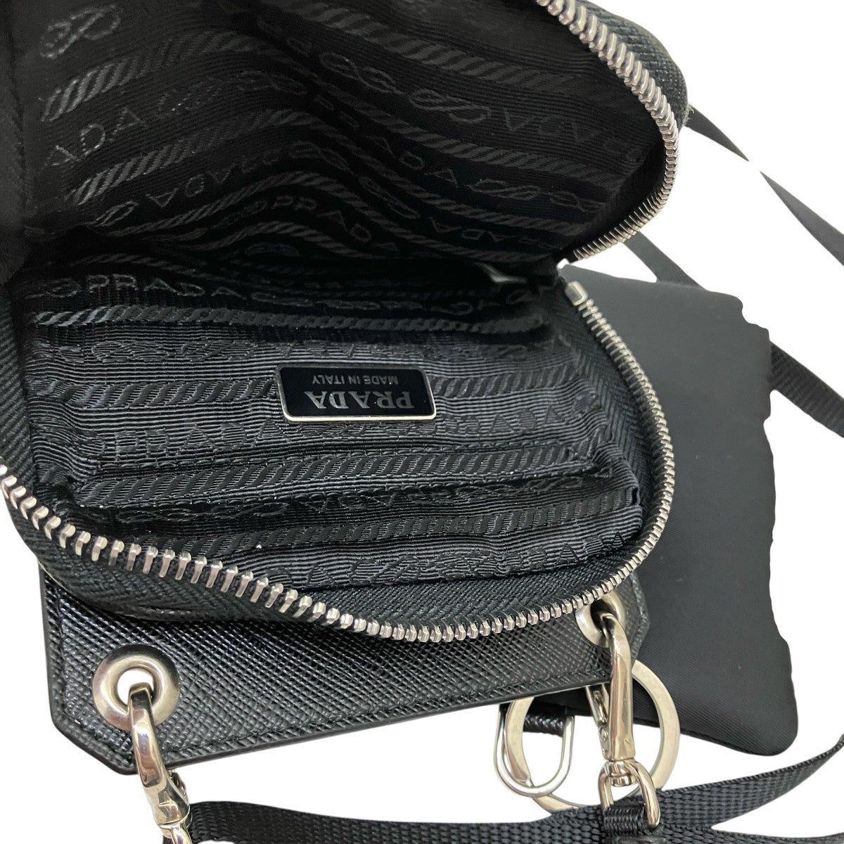 PRADA(プラダ) 小銭入れ付ポーチショルダーバッグ ブラック｜【公式