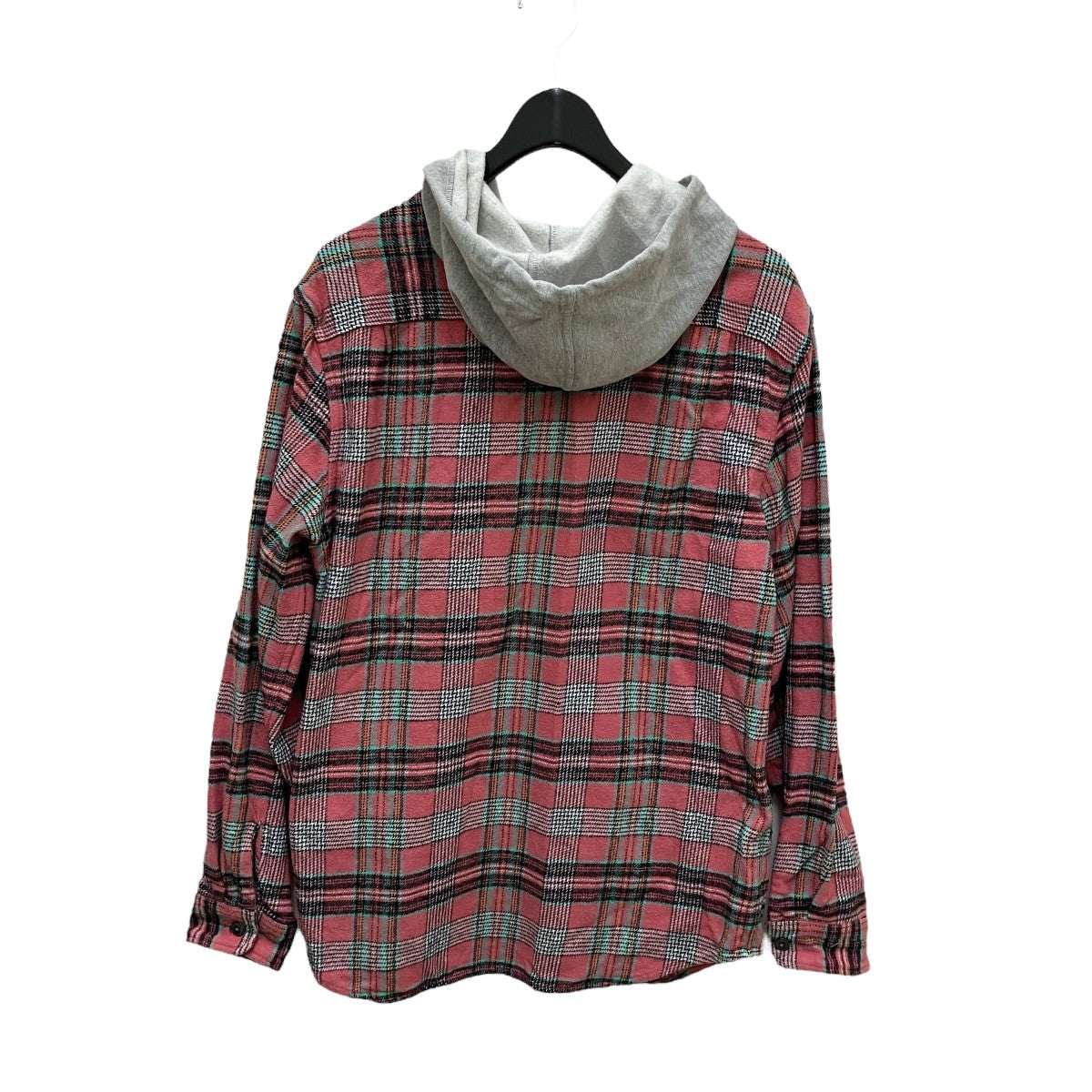 Supreme(シュプリーム) Hooded Plaid Flannel Shirt Dusty Peach