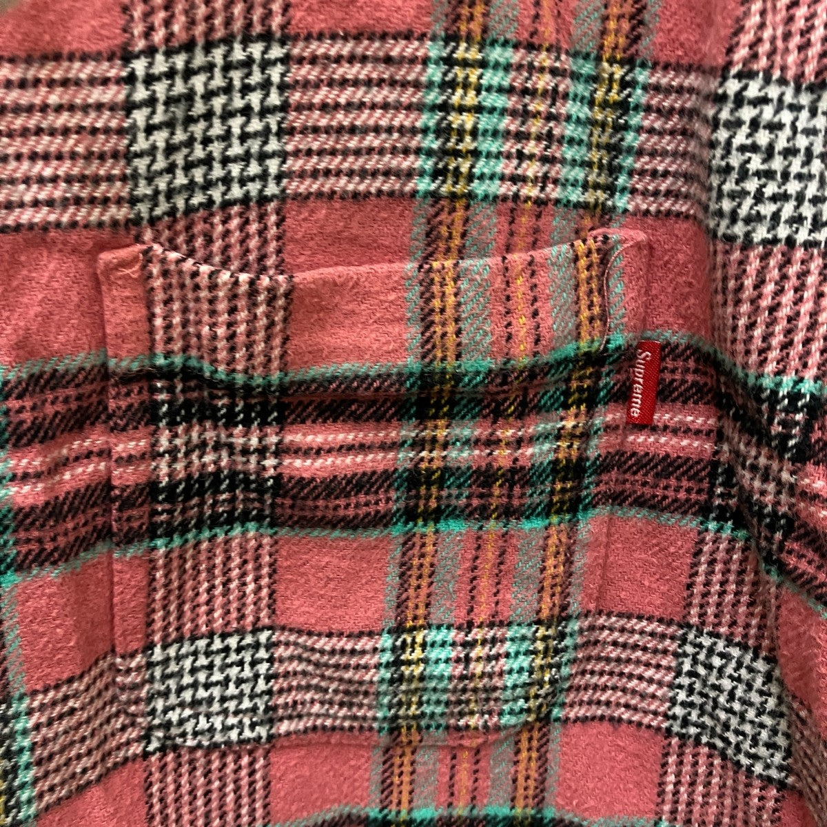シュプリーム　フランネルフーデットシャツ　チェック Supreme(シュプリーム) Hooded Plaid Flannel Shirt Dusty Peach