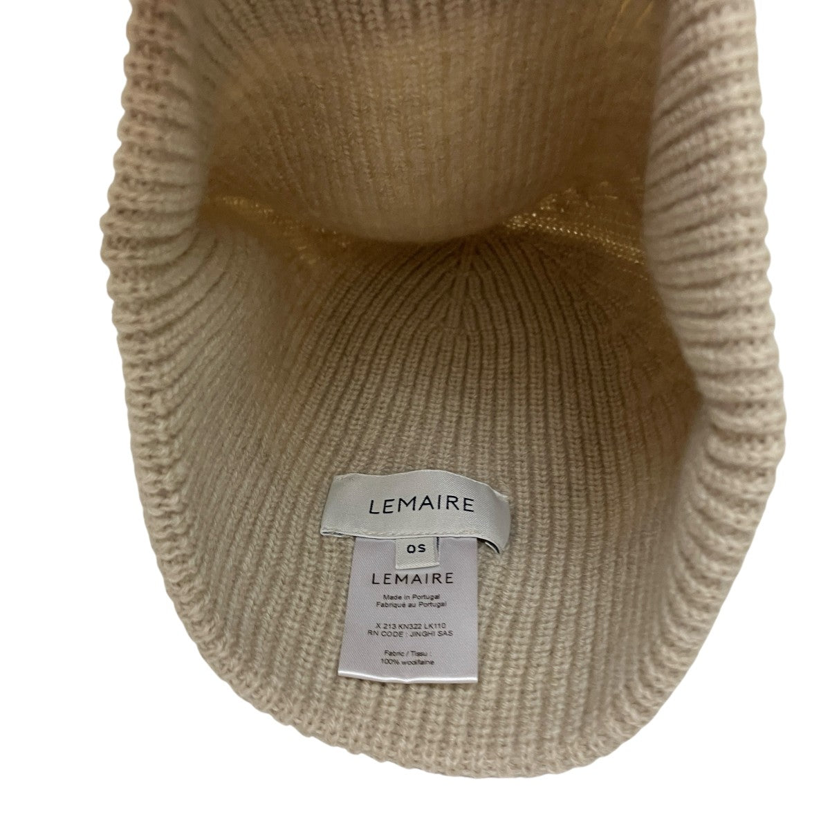 LEMAIRE(ルメール) ニットキャップ ベージュ サイズ OS｜【公式