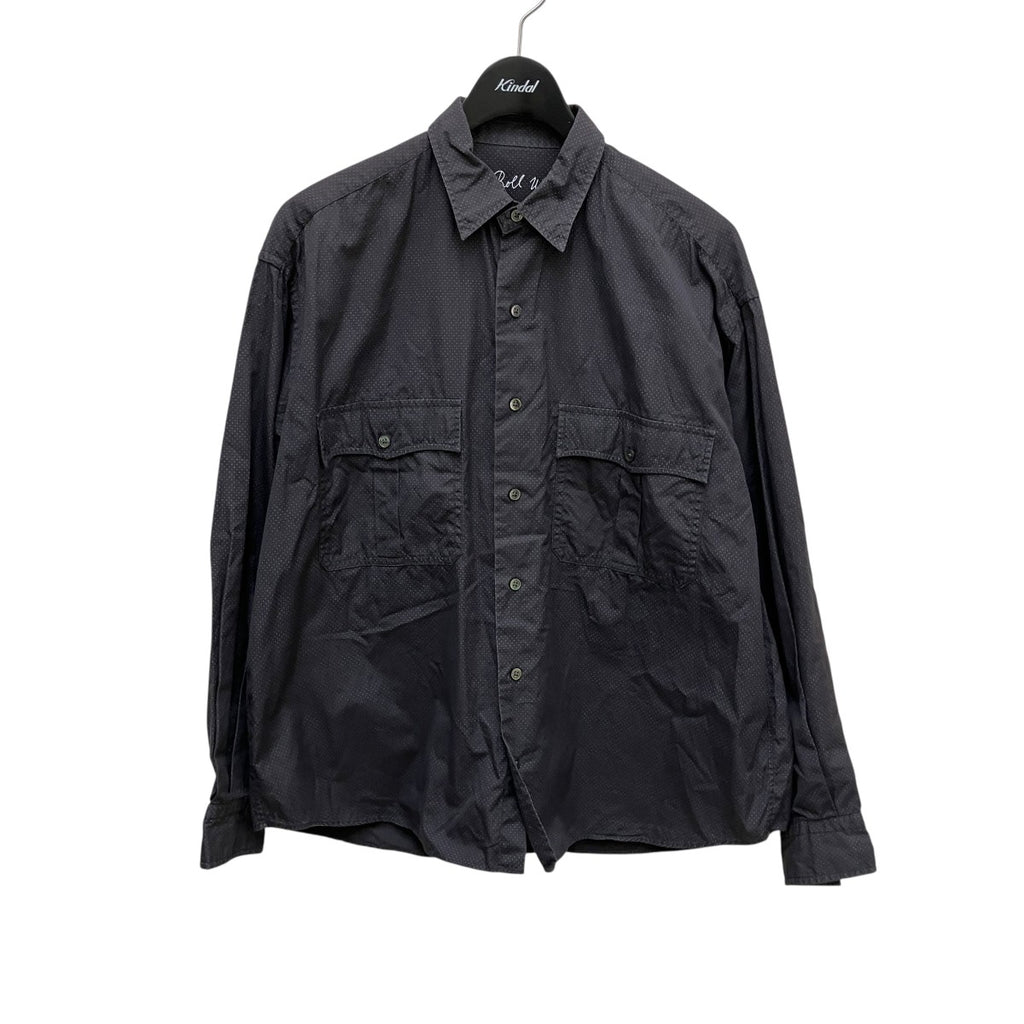 Porter Classic(ポータークラシック) roll up shirtドット柄長袖シャツ 