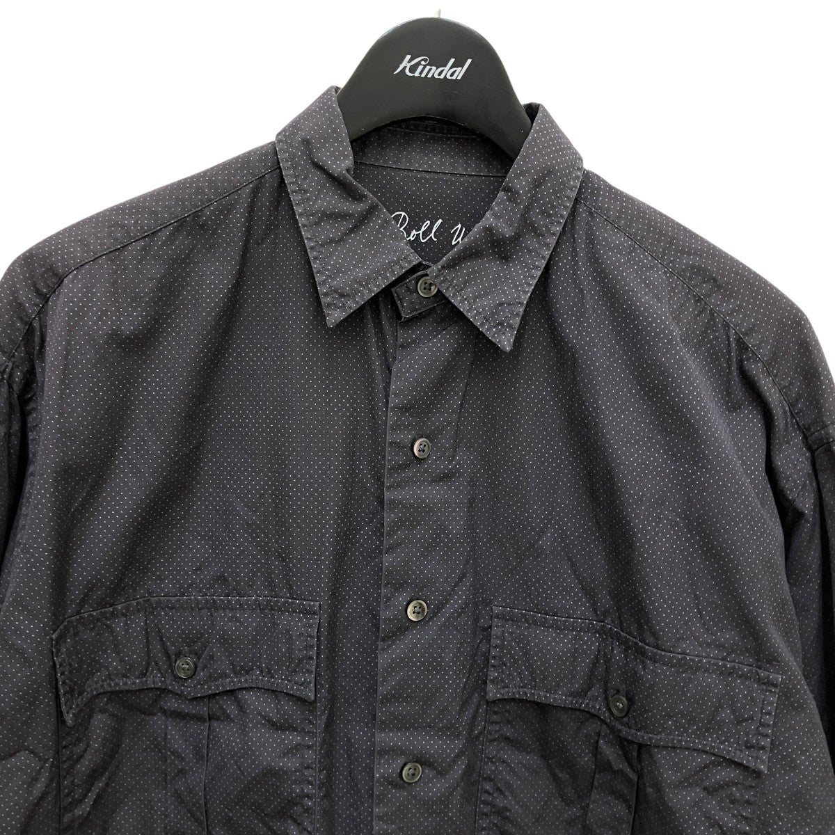 Porter Classic(ポータークラシック) roll up shirtドット柄長袖シャツ Porter Classic(ポータークラシック) roll up shirtドット柄長袖シャツ