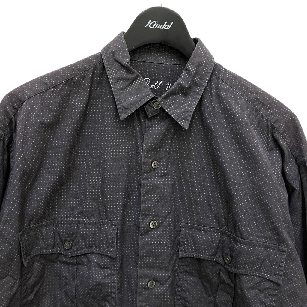 Porter Classic(ポータークラシック) roll up shirtドット柄長袖シャツ 