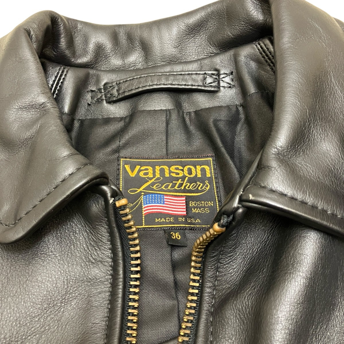 VANSON(バンソン) ENF レザージャケット20565E45 20565E45 ブラック