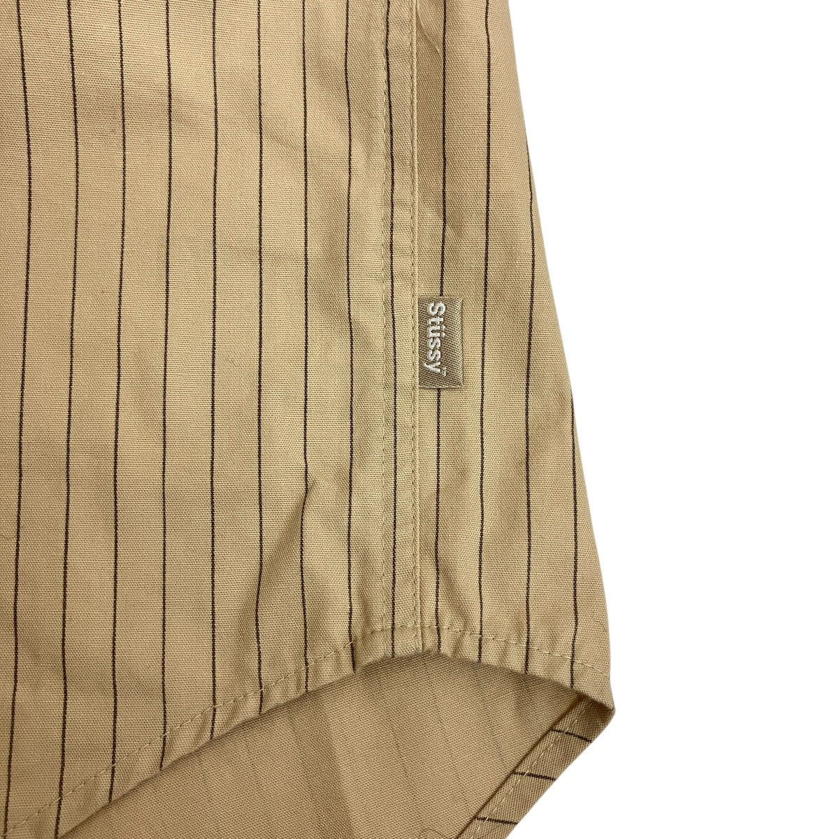 stussy 00Sストライプ半袖ワークシャツ 古着・中古-5枚目のアイテム画像