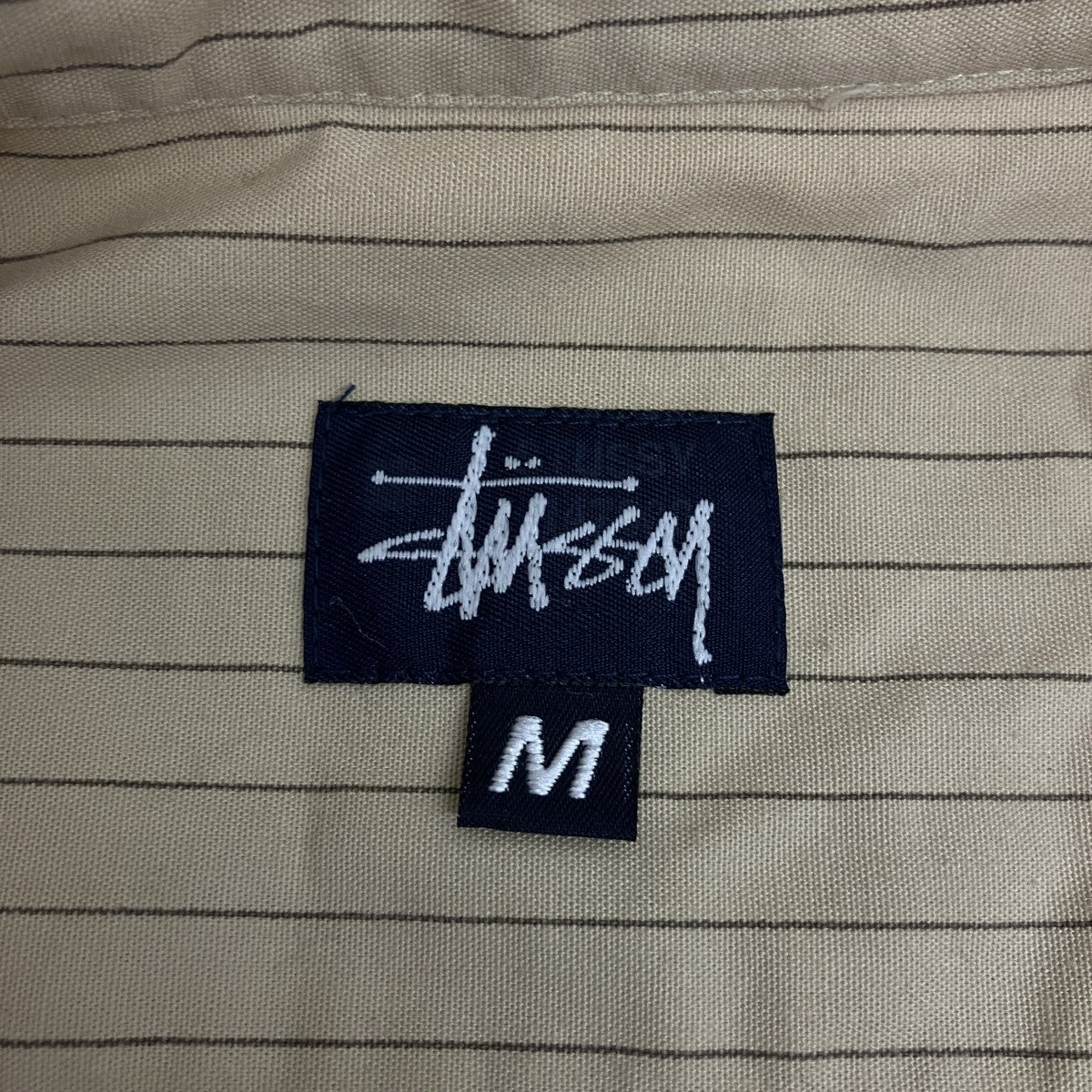 stussy 00Sストライプ半袖ワークシャツ 古着・中古-6枚目のアイテム画像