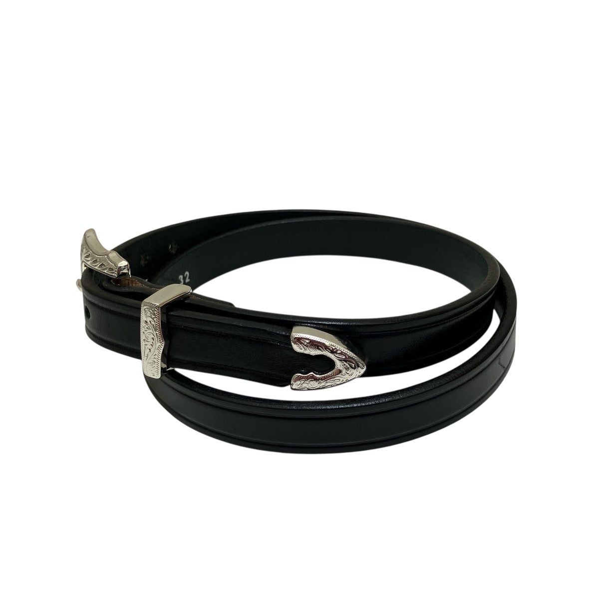 Tory Leather(トリーレザー) Narrow Western Belt Blackウエスタン