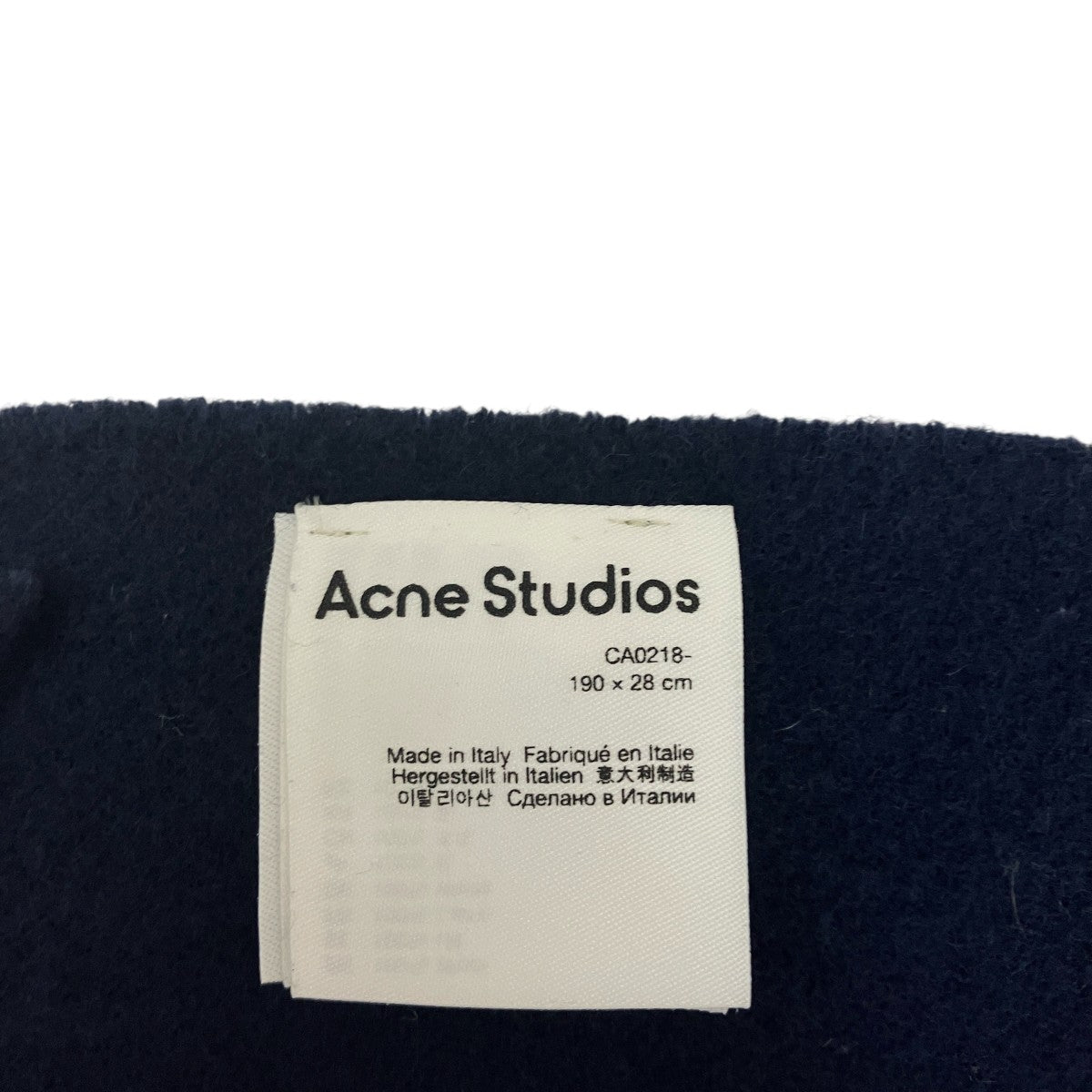 ACNE STUDIOS(アクネストゥディオズ) マフラー ネイビー｜【公式