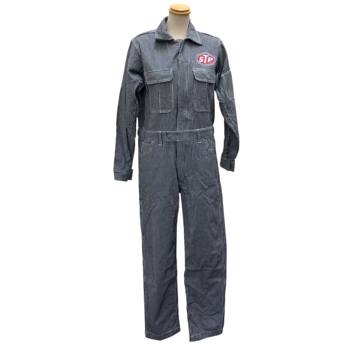 STP ヒッコリーストライプオールインワン 古着・中古-1枚目のアイテム画像