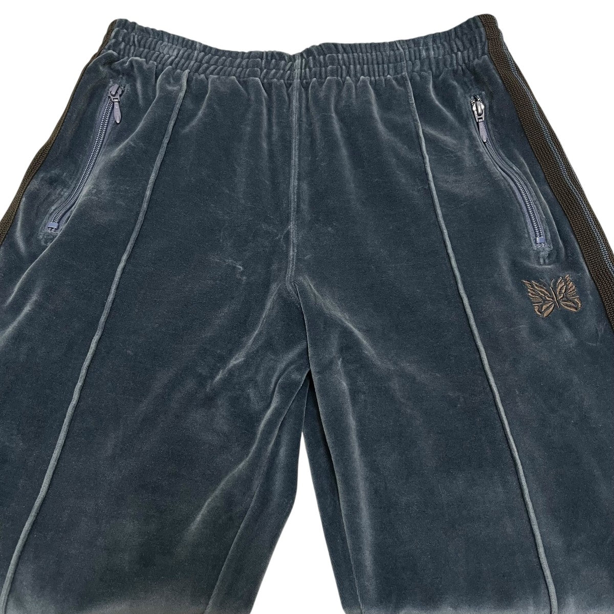 Needles(ニードルズ) ベロアナロートラックパンツNS253 NS253 ネイビー