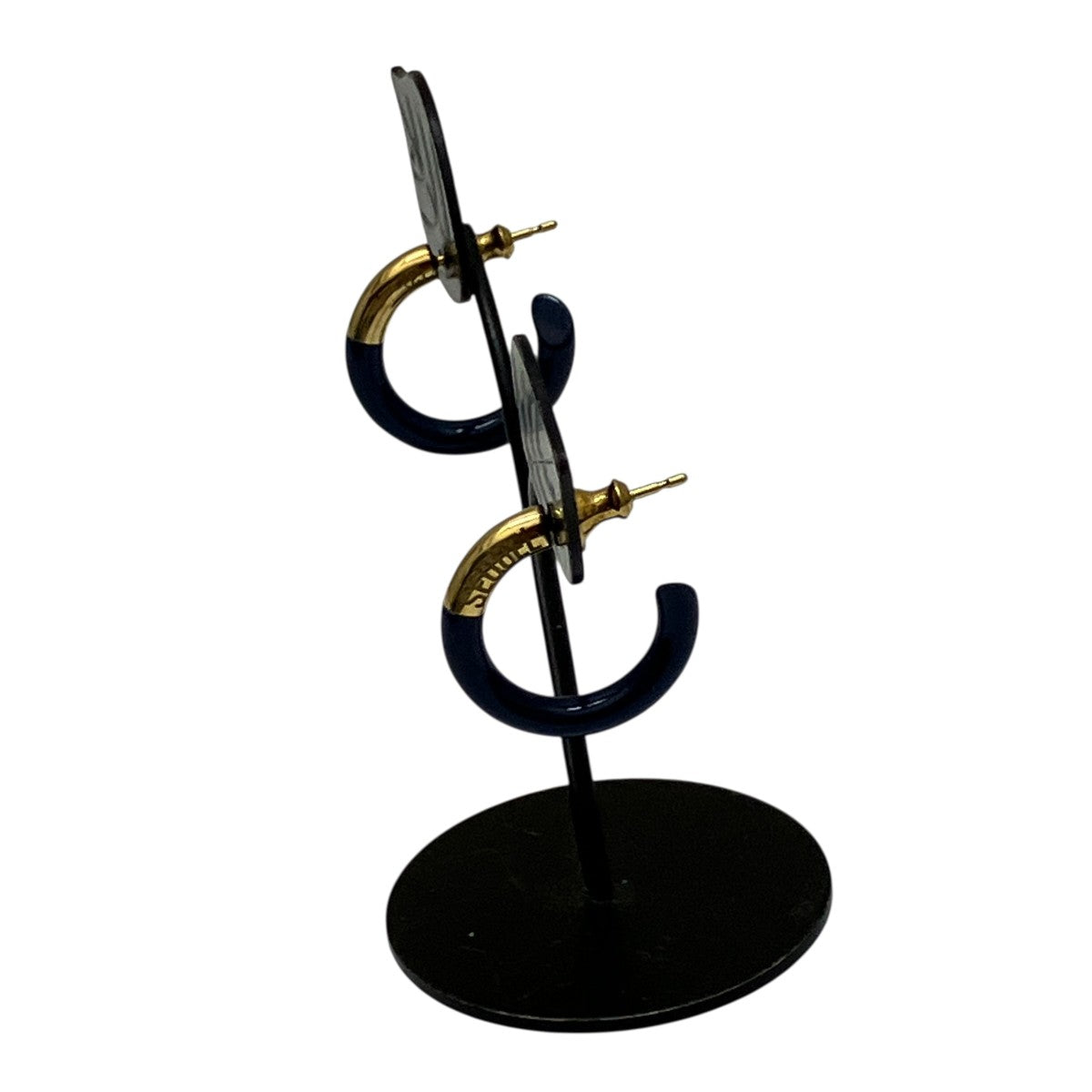 CAREERING CHANSON【R501】ゴールド　16日午前まで出品 CAREERING(キャリアリング) ピアス ユニセクス ネイビー×ゴールド