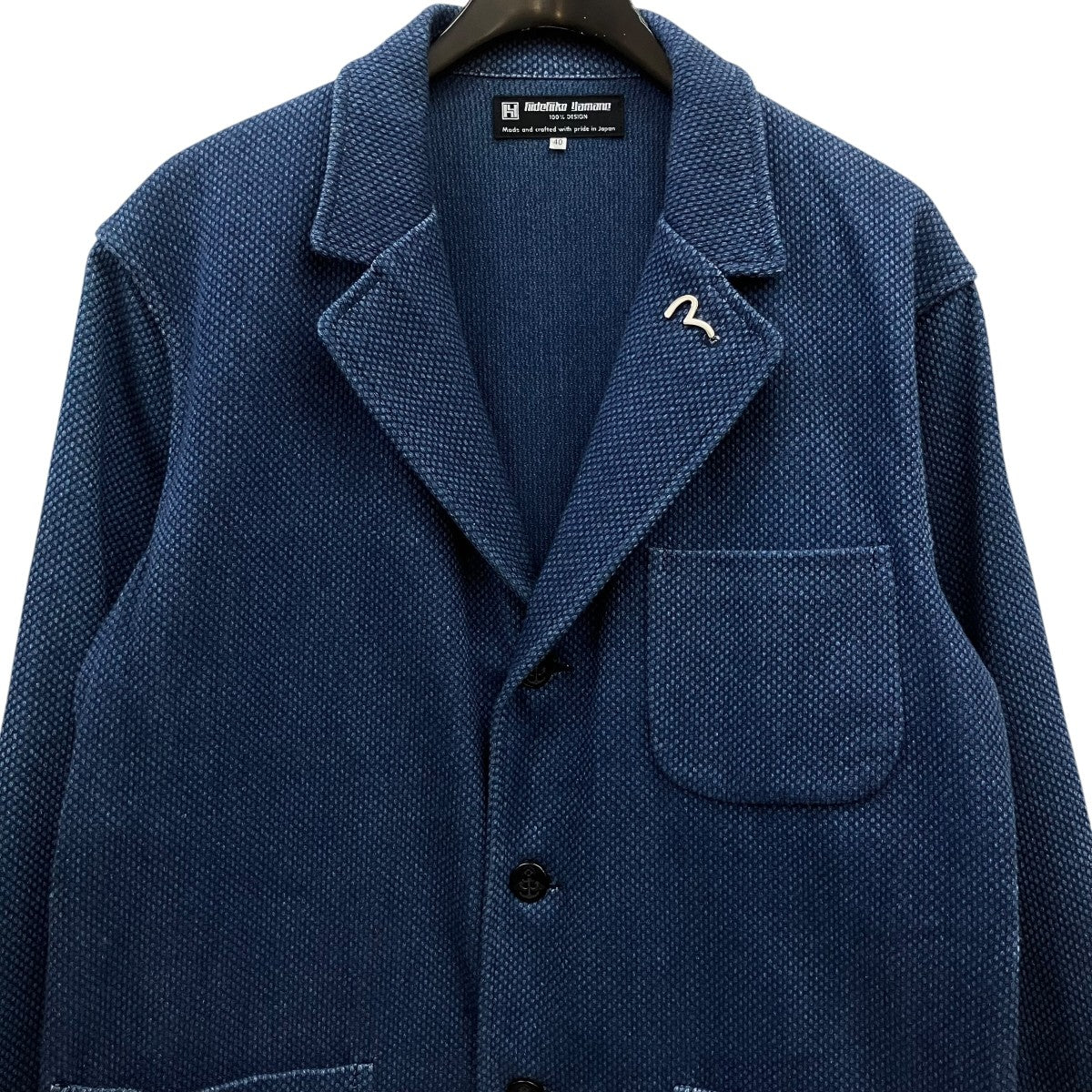 EVISU YAMANE デニム テーラードジャケット 40 エヴィス YAMANE DELUXE◇EVISU_エヴィス/3BT刺し子ワークジャケット/デニム