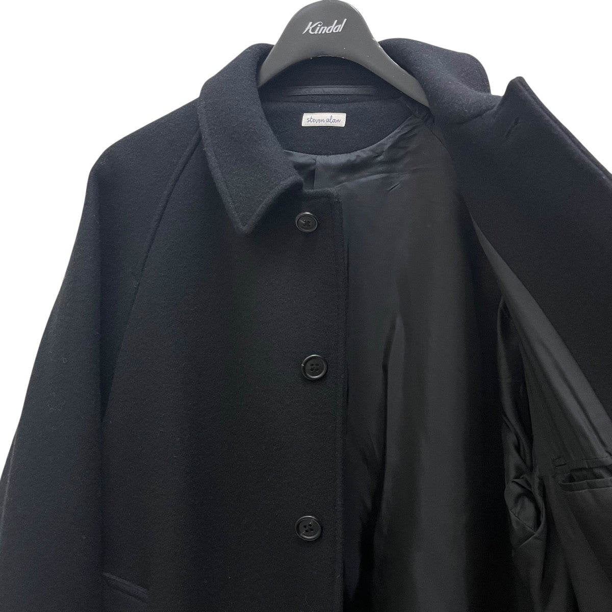 STEVEN ALAN(スティーヴンアラン) 100S MELTON BAL COLLAR LONG COAT