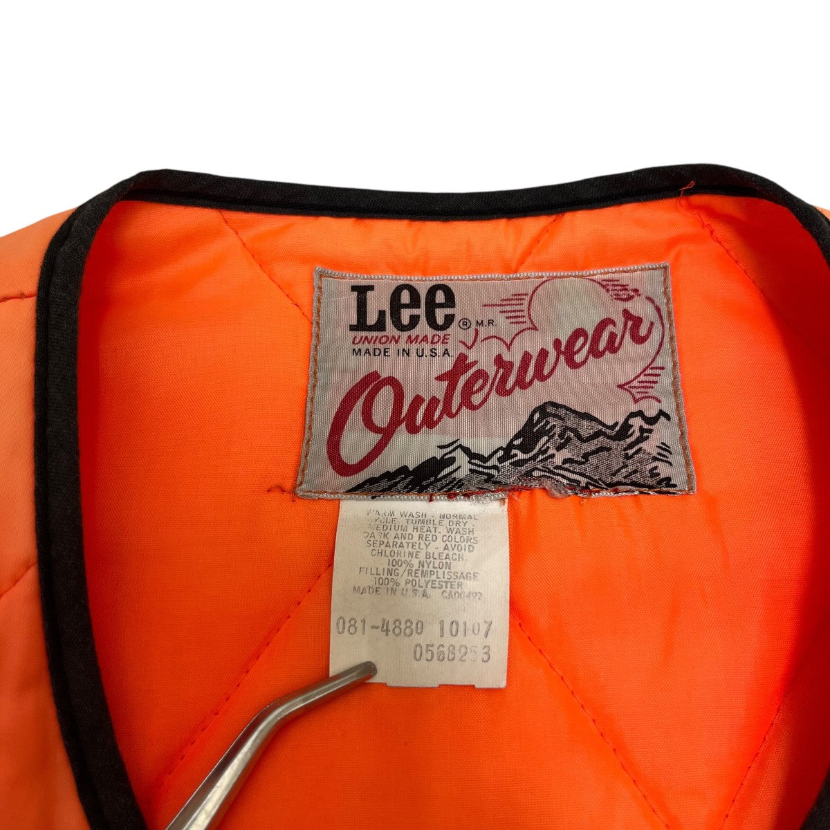 LEE 80S vintageキルティングベスト 古着・中古-4枚目のアイテム画像