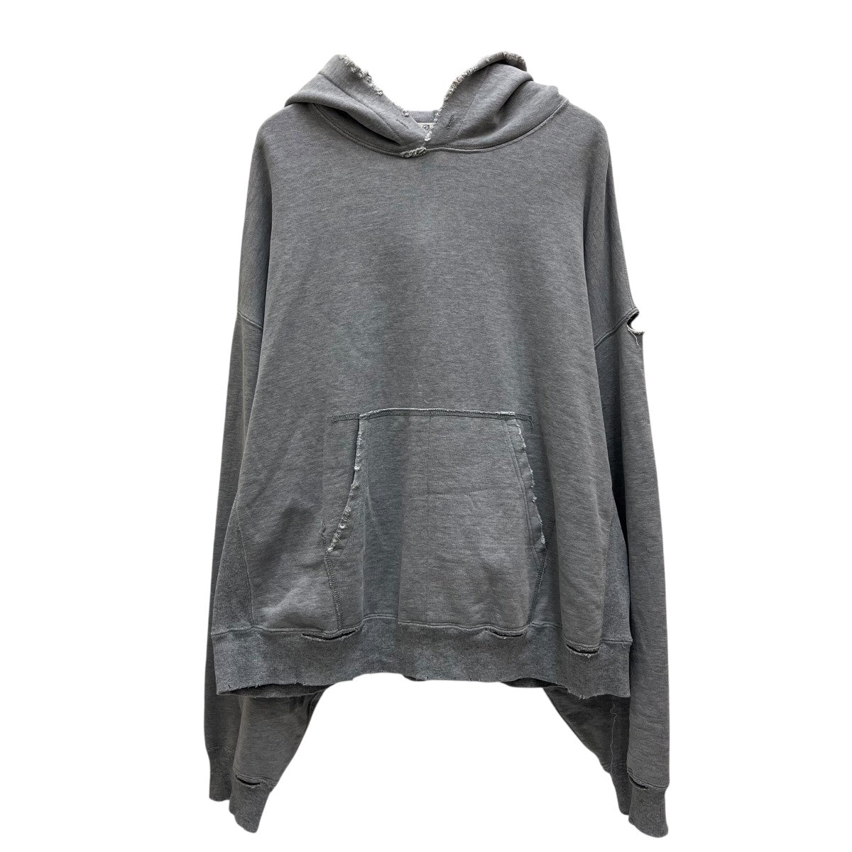 THE SHISHIKUI × REMI RELIEF パーカー シシクイ REMI RELIEF×SHISHIKUI ダメージ加工プルオーバーパーカー グレー