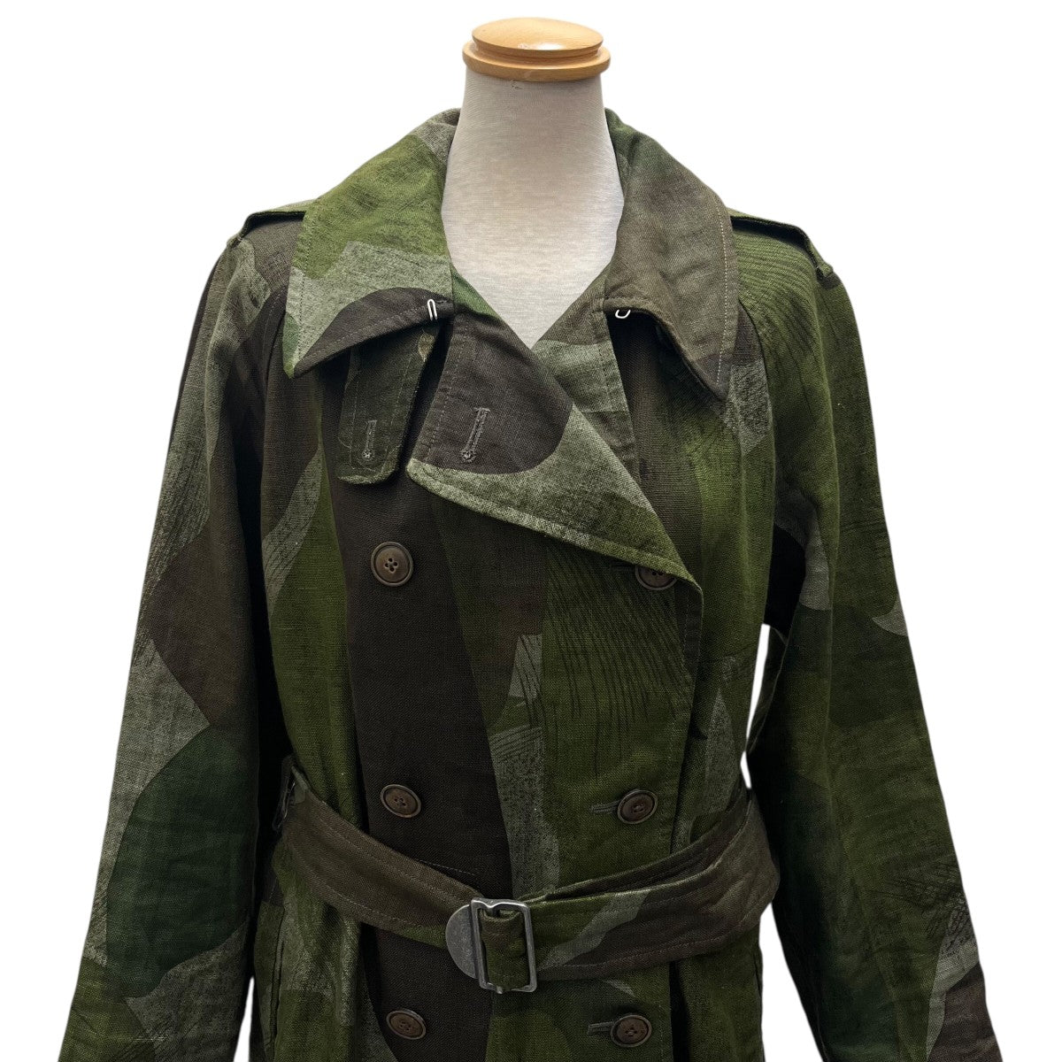 NIGEL CABOURN カモフラージュ柄ベルテッドコート80340800000 古着・中古-3枚目のアイテム画像