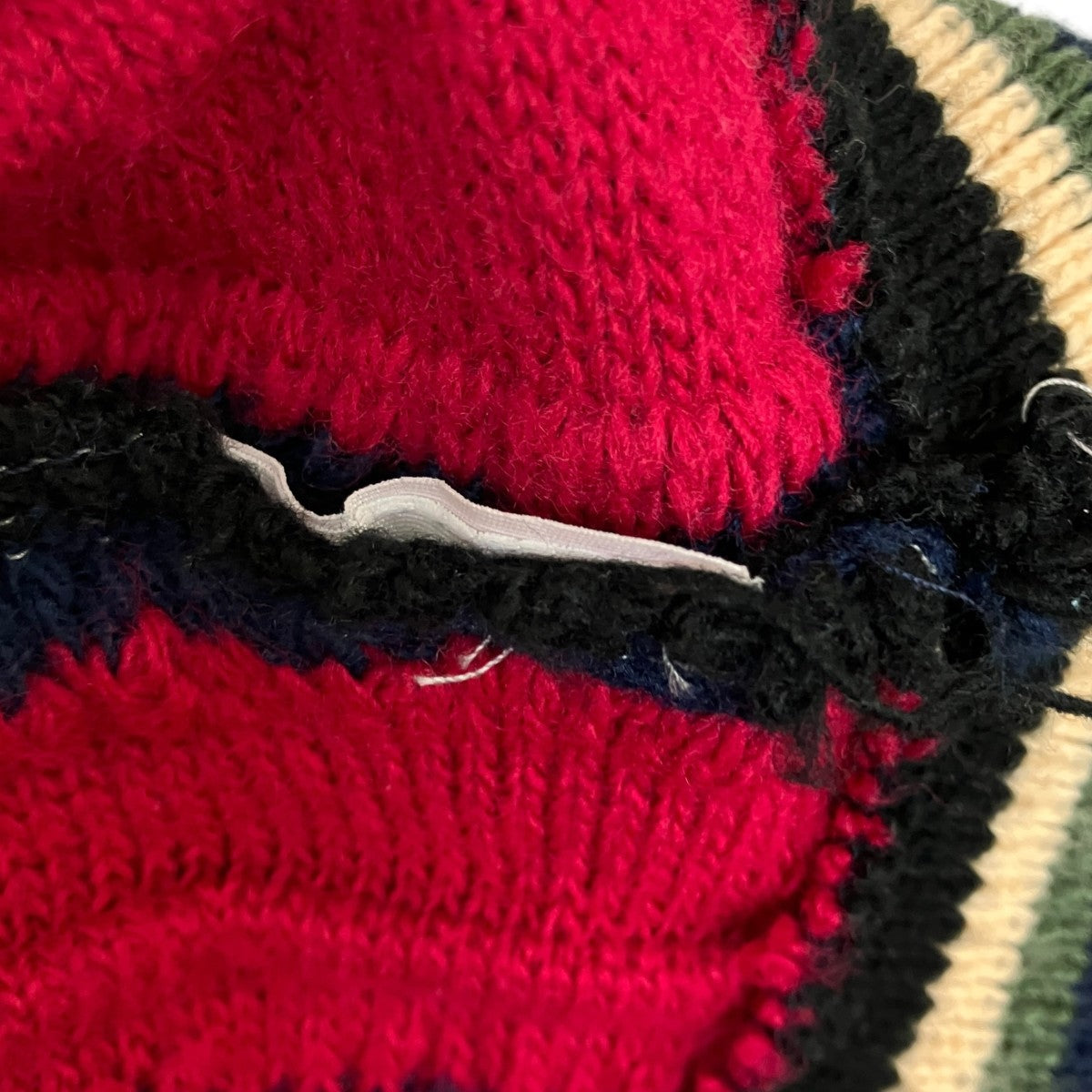 ストライプ柄3Dニット