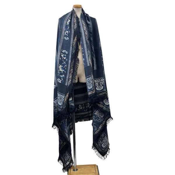 Pierre-Louis Mascia(ピエール＝ルイ・マシア) 大判ストール ネイビー