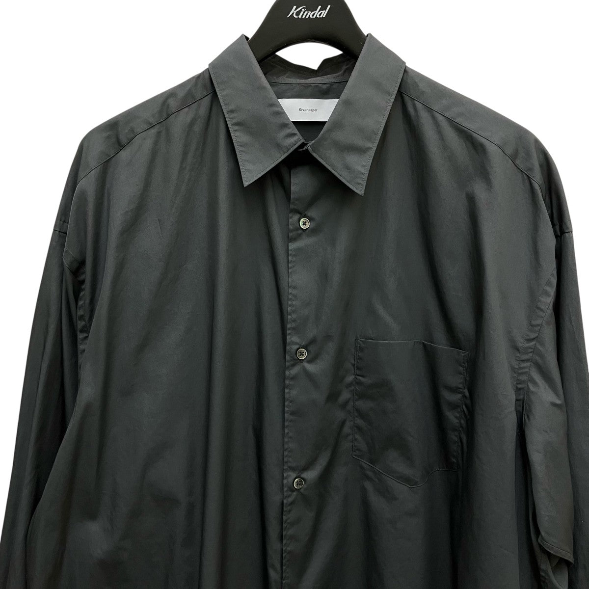 Graphpaper Broad L／S Oversized Regular Collar Shirt長袖シャツGM251-50001B 古着・中古-3枚目のアイテム画像
